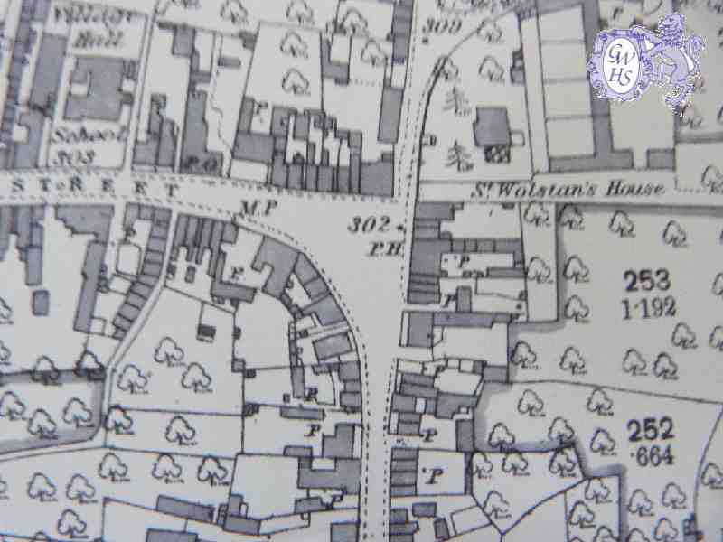 29-089 1886 OS Map of The Bank Wigston Magna