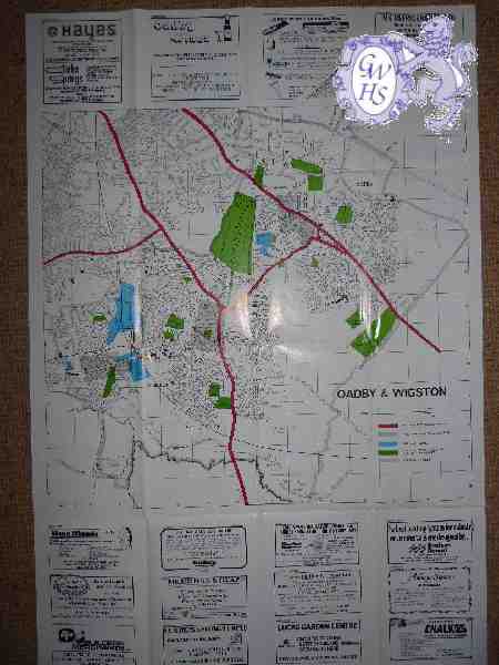 29-620 Map of Wigston Magna circa 1990