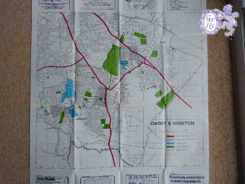 29-624 Map of Wigston Magna circa 1990