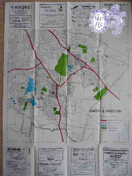 29-626 Map of Wigston Magna circa 1990