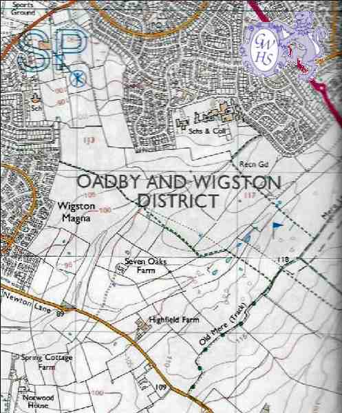 30-884 Location of the old oak boundary tree just below the D