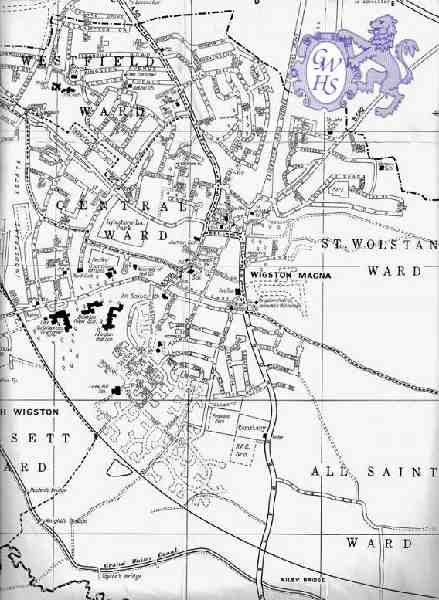 31-134 Wigston Magna 1960's Map