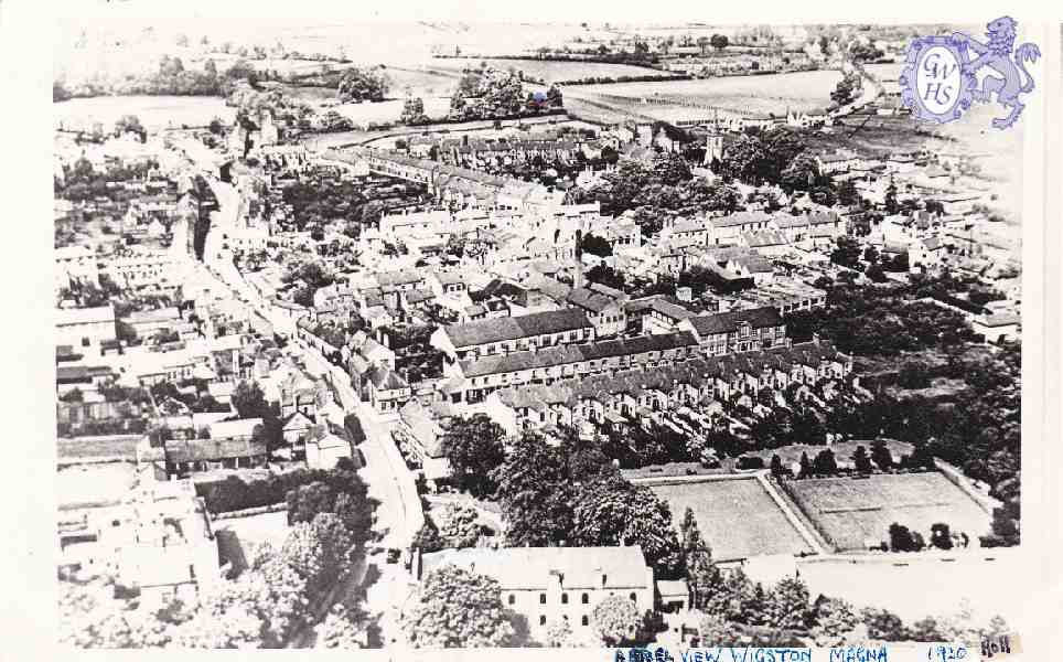 32-394 Aerial View Wigston Magna 1930