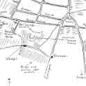 23-662b Map showing the medieval streets of the the village of Wigston Magna