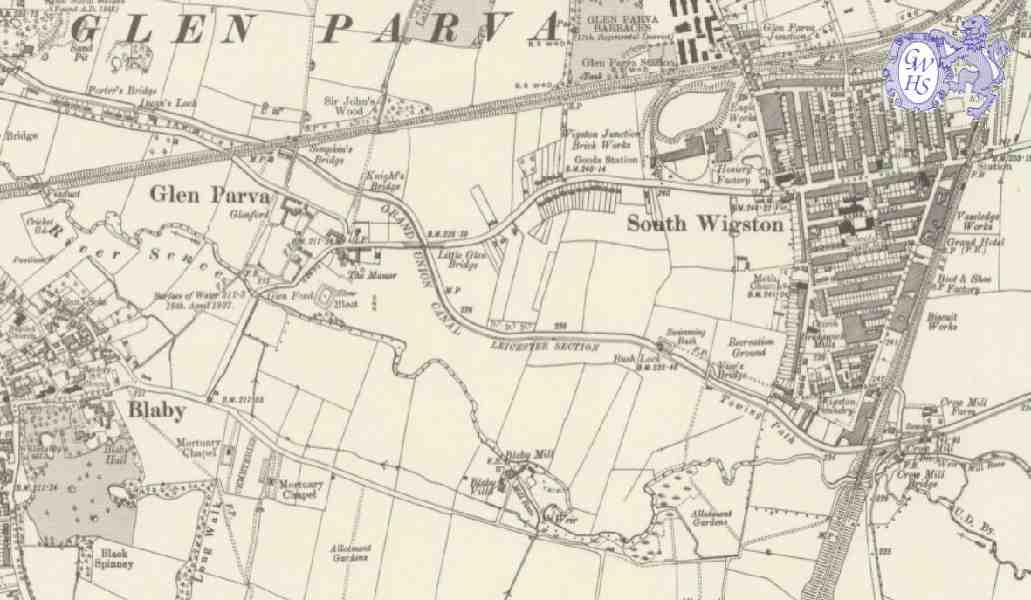 30-023 Swimming Baths South Wigston OS Map rev 1928