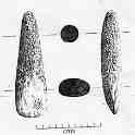 31-221 Neolithic Axe Head found during ploughing at Glebe Farm Wigston Magna
