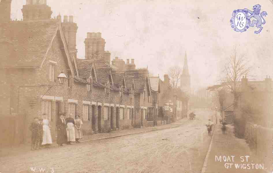 8-236 Prims Chapel Moat Street Wigston Magna c 1928 looking across Welford Road and up Newton Lane
