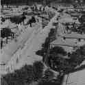 23-011 View from All Saints' Church down Moat Street see bricked in pinfold in forground of Newgate End  Wigston Magna 1930's