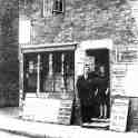 30-854 Colin and Margaret Herbert outside their shop in Moat Street Wigston Magna