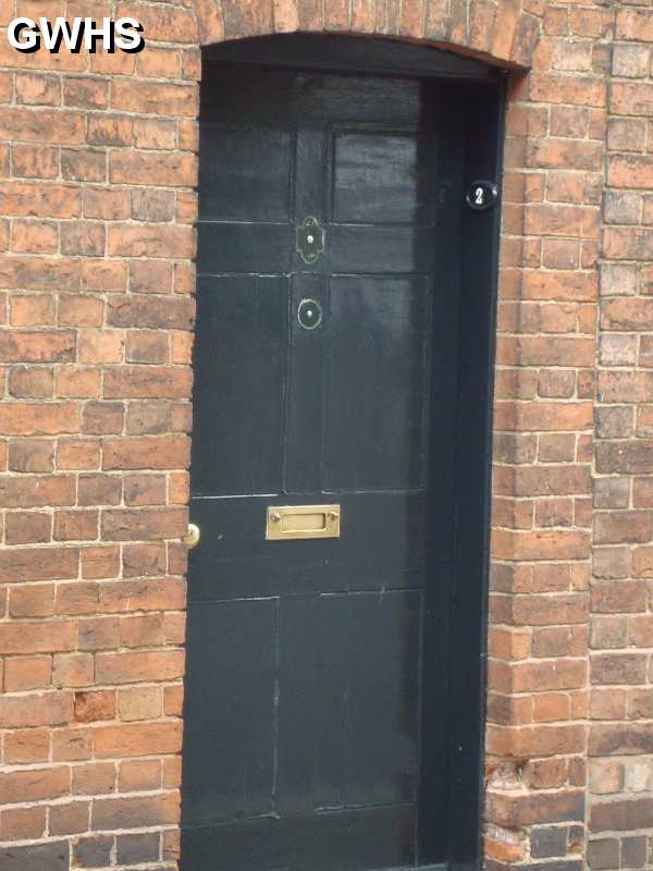 23-355 Front door of number 2 Newgate End Wigston Magna June 2013