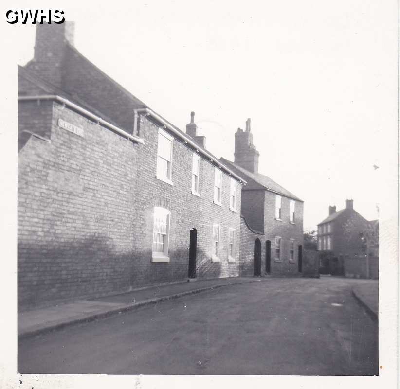 30-197 looking south down Newgate End Wigston Magna January 1966