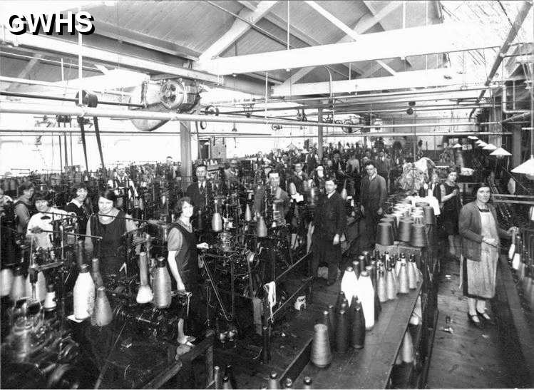 32-332 W H Holmes Hosiery factory 1927. My wife's mother, Jessie Cross, is to the left with a white shirt and black bow.