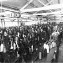32-332 W H Holmes Hosiery factory 1927. My wife's mother, Jessie Cross, is to the left with a white shirt and black bow.