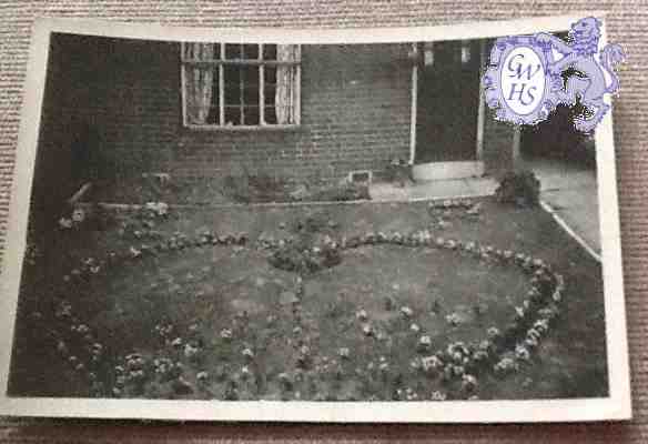 30-686 Front garden of a house in Northfield Avenue for the Queens Coronation in 1953 Wigston Magna