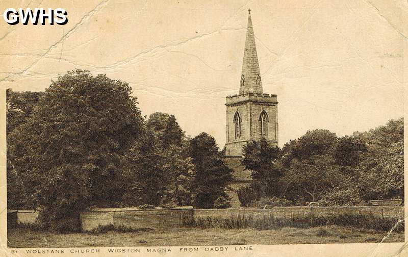 22-011 St Wolstan's Church from Oadby Lane circa 1920