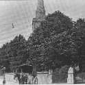 22-089 Oadby Lane with a bakers van outside St Wolstan's church circa 1910
