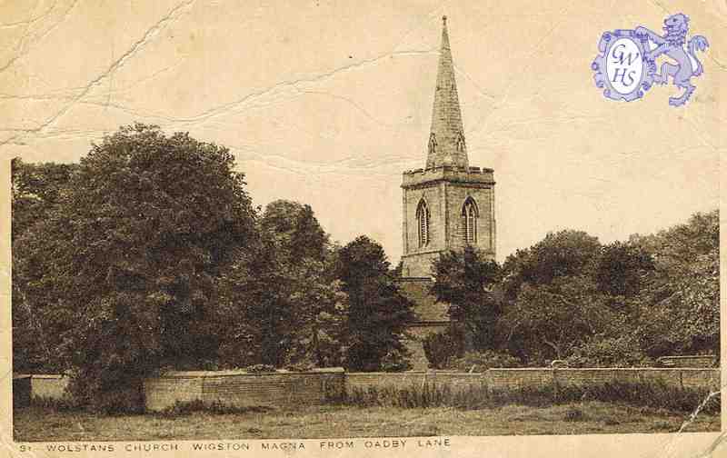 22-011 St Wolstan's Church from Oadby Lane circa 1920