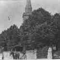 22-089 Oadby Lane with a bakers van outside St Wolstan's church circa 1910