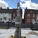 33-921 Totem Pole in the pocket garden of Peacock Place Moat Street Wigston Magna 2018