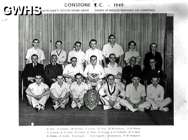 32-077 Constone Cricket Club Blaby Road South Wigston 1949