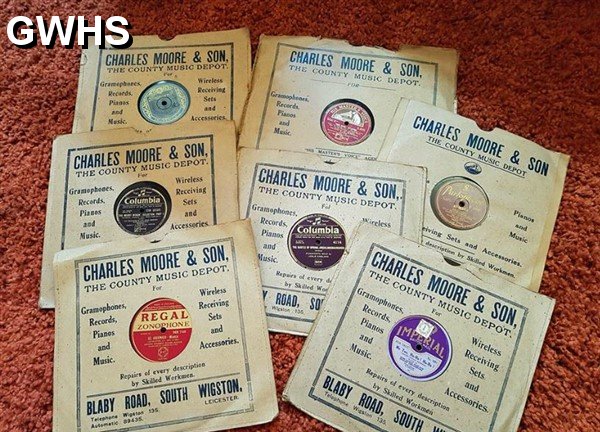 32-112 Records bought from Charles Moore music shop Blaby Road South Wigston