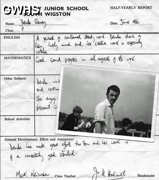 32-429 Mark Newman Teacher at South Wigston Junior Basset Street School 1966