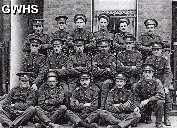 34-390 Kitcheners recruits with their NCO outside  No 11 Bassett Street South Wigston