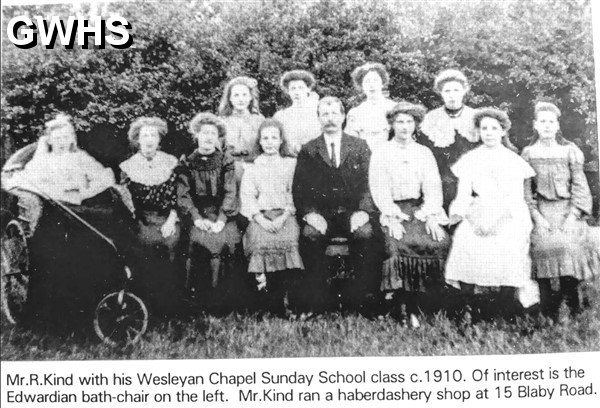 34-730 Mr R Kind with Wesleyan Chapel Sunday School Class 1910 South Wigston
