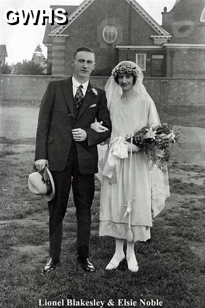 34-745 Lionel Blakesley & Elsie Noble Wedding at The Wesleyan Methodist Church, Blaby Road, South Wigston 1922