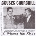 26-107 Trevor Harris being congratulated by Councilor Curtis Weston 20 July 1949 Leicester Mercury