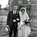 30-837 1922 photo of Lionel Blakesley and Elsie Noble who were married at the Wesleyan Methodist Church in Sth Wigston