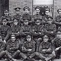 34-390 Kitcheners recruits with their NCO outside  No 11 Bassett Street South Wigston