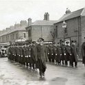 34-574 Police funeral procession in Blaby Road South Wigston 1937