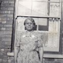 34-828 Elsie Oldershaw in back garden of 31 Albion Street South Wigston 1940's