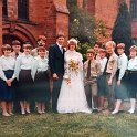 39-419 Guard of Honour Gough wedding from some members of Wigston Joint Ranger-Venture Unit in 1984  The wedding was at St Thomas' Church in South Wigston