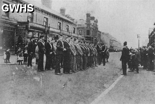22-038 Life Boys parade Blaby Road, South Wigston circa 1899 - forerunners of the Boy's Brigade