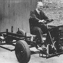 22-199 Ernest Fellows test a vehicle in 1965 at the Morrison Electric Garden Street works South Wigston