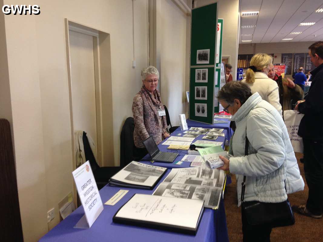 30-179 Exhibition table at Grace Road Leicester with Linda Forryan