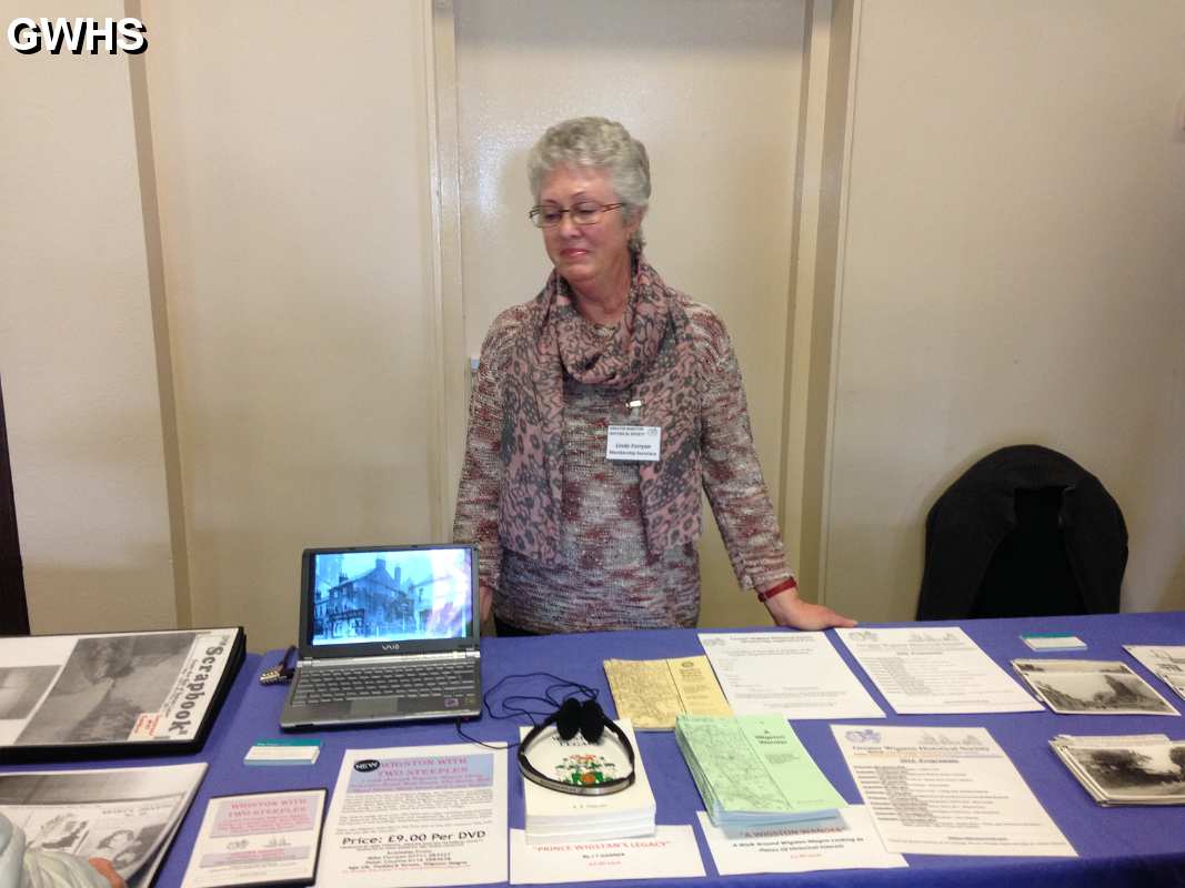 30-180 Exhibition table at Grace Road Leicester with Linda Forryan