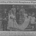 19-022 Wedding of Edith Broughton at All Saint's Wigston Magna with picture in brides garden in Bull Head Street 1927