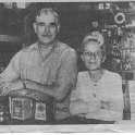 19-095 Walter Hallam last landlord of the Bulls Head Wigston and his wife 1972