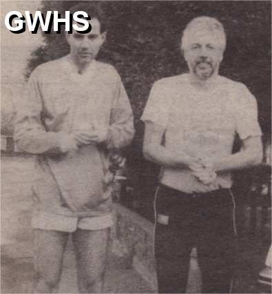 22-589 Alan Gupwell and Tom Evans training for a Marathon 1990