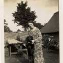 23-618 Harriet Hart and Dusky, Queen's Head garden, possibly late 1930's-early 40's