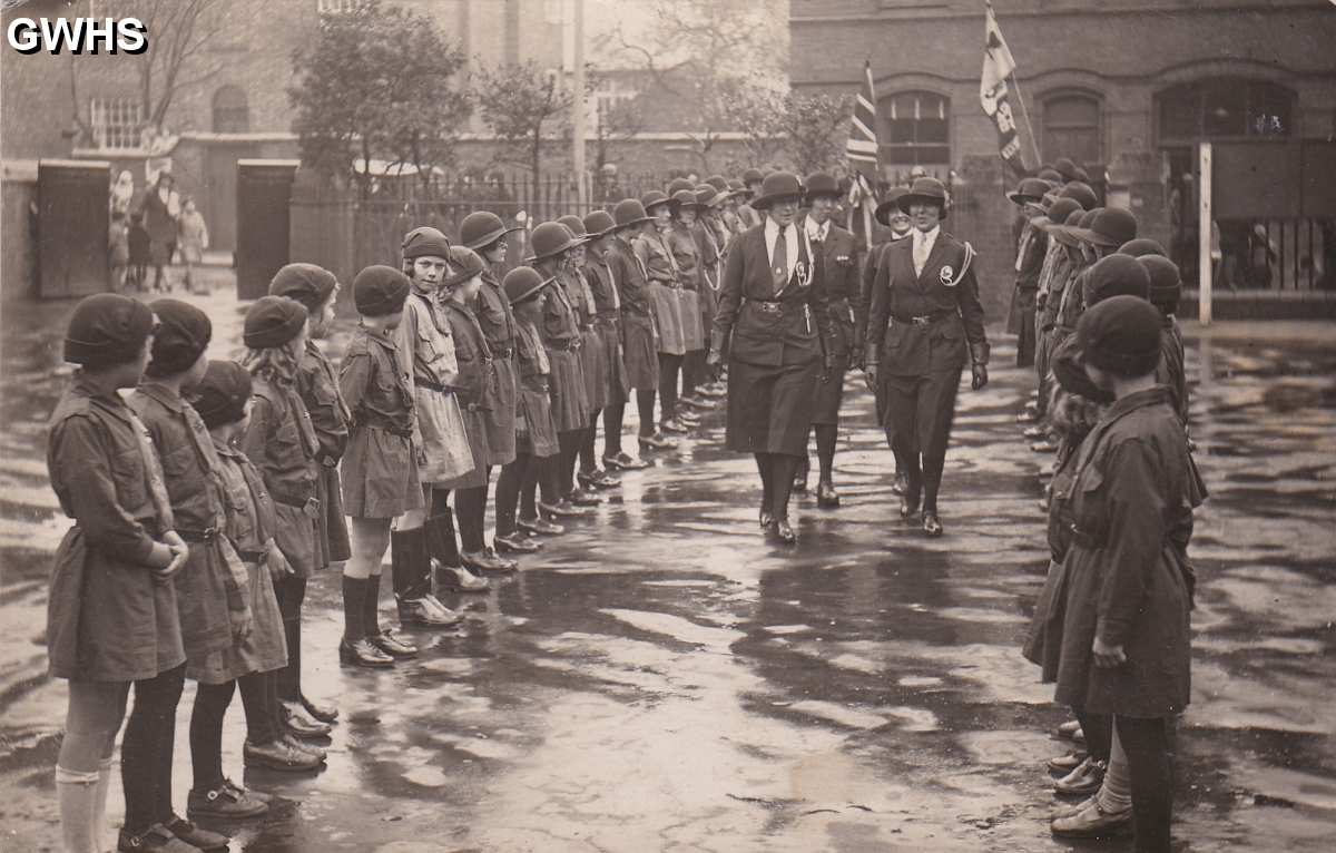30-421 Dr Wyne Barnley inspecting guides Bazaar at the National School in Long Street Wigston Magna 1930