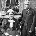 30-806 Isaac and Mary Herbert outside their house in Burgess Street Wigston Magna circa 1880