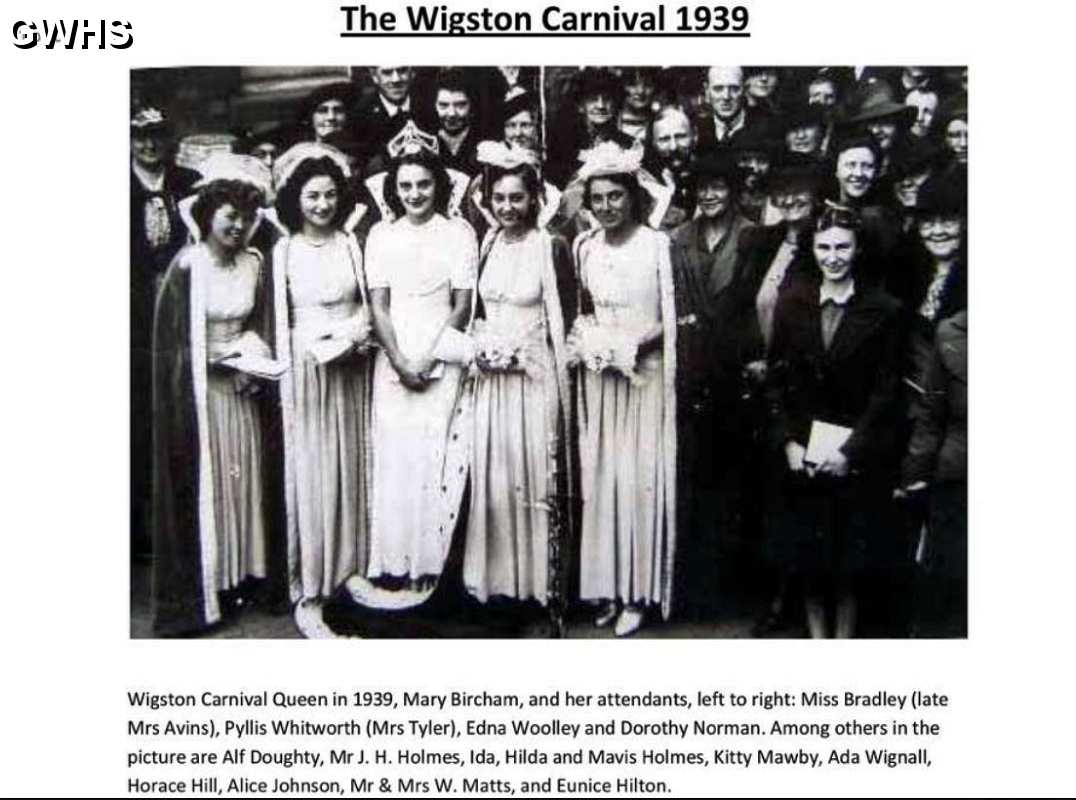 34-192 Wigston Magna Carnival Queen 1939