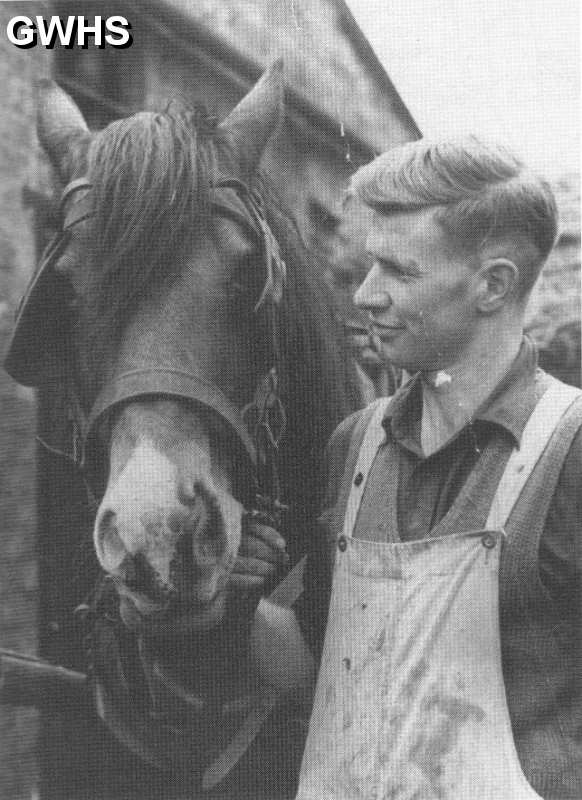 22-291 Duncan Lucas with his horse Betsy 1952  White Gate Farm Newton Lane Wigston Magna