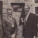 22-560 Peter Clowes - Duncan Lucas at plaque unveilling at FWK Museum Wigston 1990
