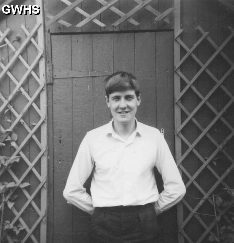 34-583 Ron Chapman standing outside the shed at bottom of my mum and dad’s back garden at 69 Moat Street in mid-1970s - My mum and dad Eveline and Harry Chapman