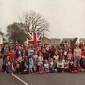 35-369 Ron Chapman's photograph of the street party in Tyringham Road, Meadows Estate, Wigston held in June 1977 to commemorate Queen Elizabeth the Second's Silver Jubilee celebrations